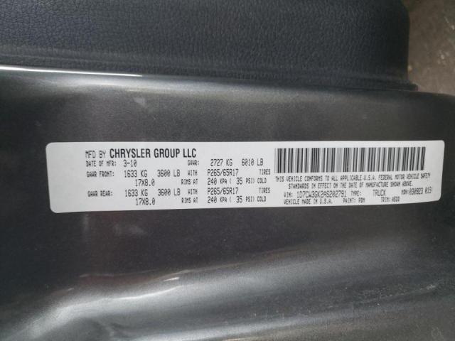 2010 DODGE DAKOTA SXT 1D7CW3GK2AS202791