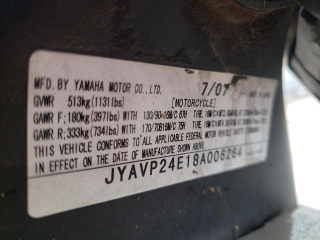 2008 YAMAHA XVS1300 A JYAVP24E18A006264