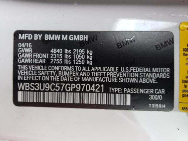 2016 BMW M4 WBS3U9C57GP970421