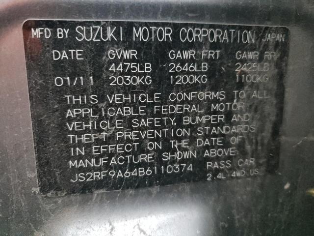 2011 SUZUKI KIZASHI SP JS2RF9A64B6110374