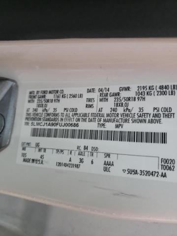 2015 LINCOLN MKC 5LMCJ1A90FUJ00686