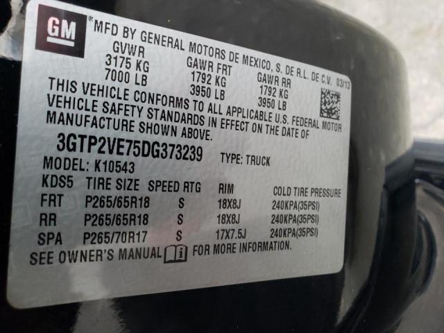 2013 GMC SIERRA 3GTP2VE75DG373239