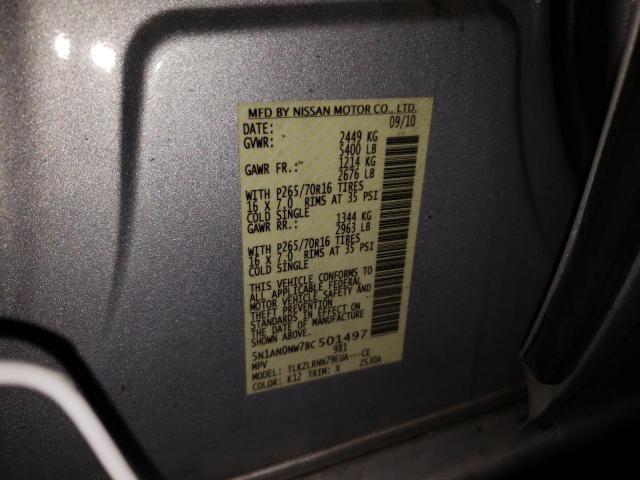 2011 NISSAN XTERRA OFF 5N1AN0NW7BC501497