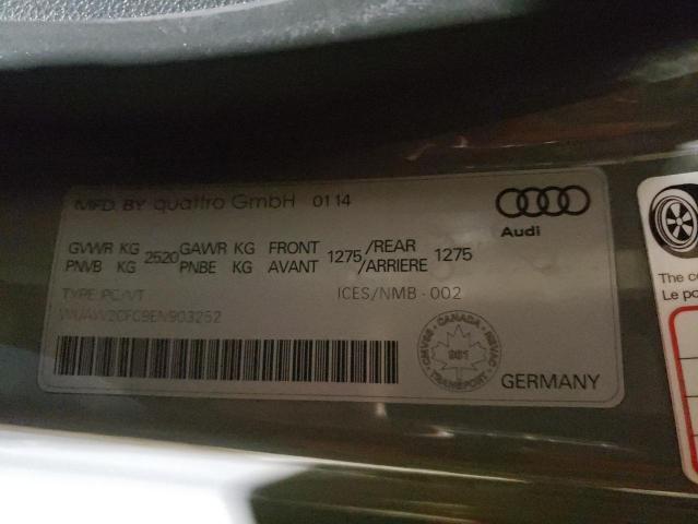 2014 AUDI RS7 WUAW2CFC9EN903252
