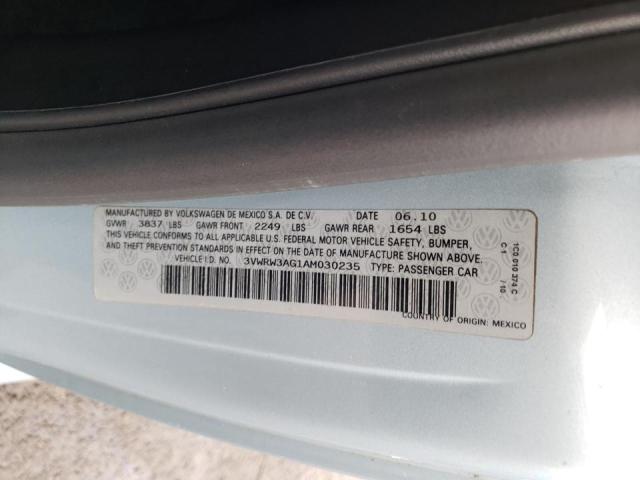 2010 VOLKSWAGEN NEW BEETLE 3VWRW3AG1AM030235