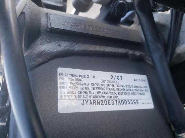 2007 YAMAHA YZFR1 JYARN20E37A005399