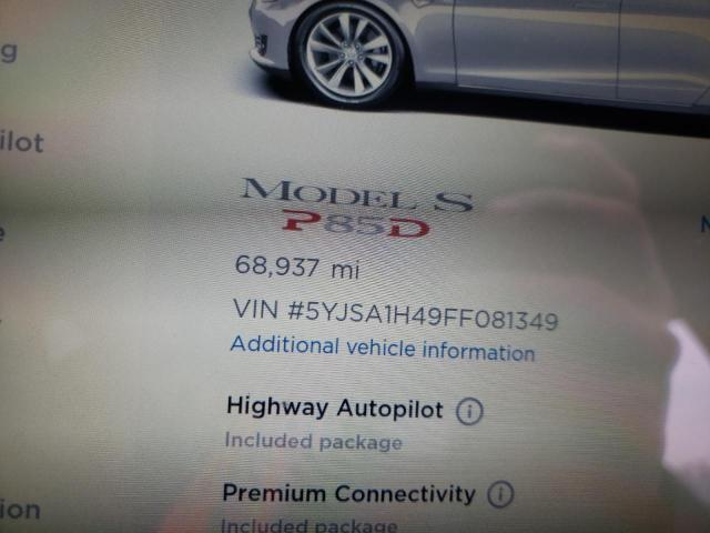 2015 TESLA MODEL S P8 5YJSA1H49FF081349