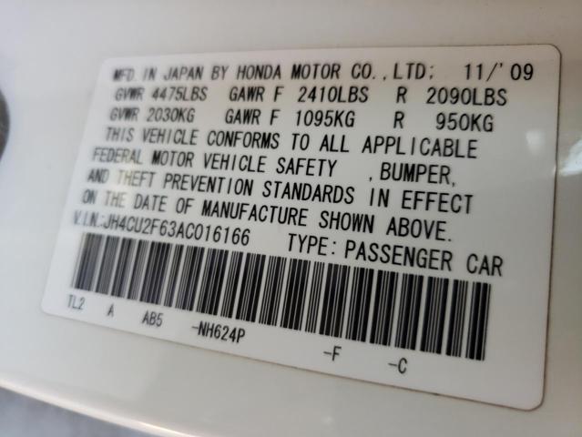 2010 ACURA TSX JH4CU2F63AC016166