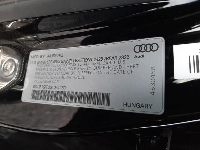 2016 AUDI S3 PREMIUM WAUB1GFF3G1054260