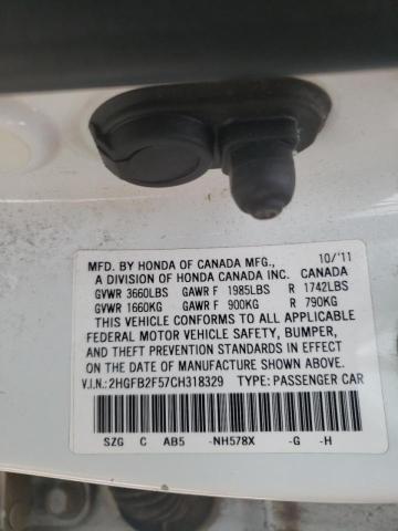 2012 HONDA CIVIC LX - 2HGFB2F57CH318329