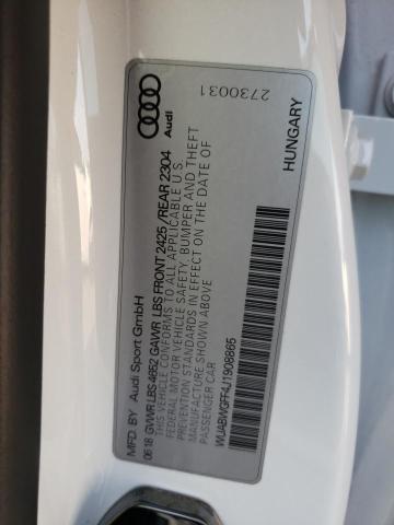2018 AUDI RS3 WUABWGFF4J1908865