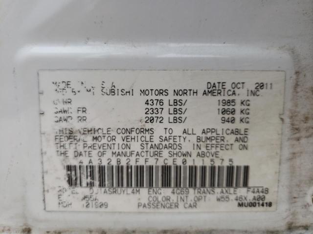 2012 MITSUBISHI GALANT FE 4A32B2FF7CE011575