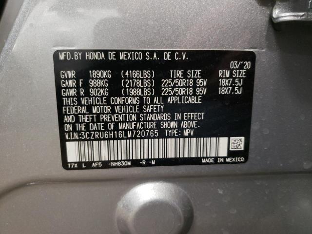 2020 HONDA HRV SPORT 3CZRU6H16LM720765