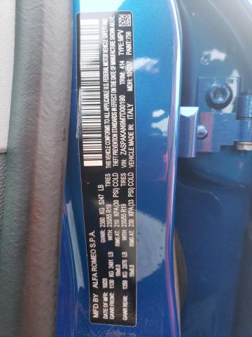 2021 ALFA ROMEO STELVIO SP ZASPAKAN9M7D00190