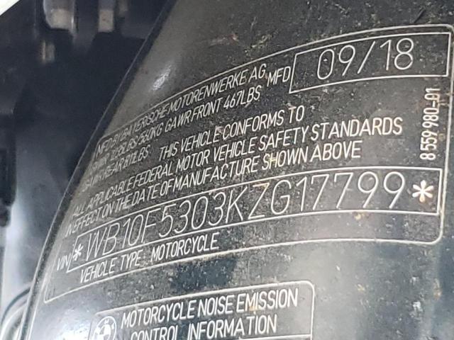 2019 BMW K1600 B WB10F5303KZG17799