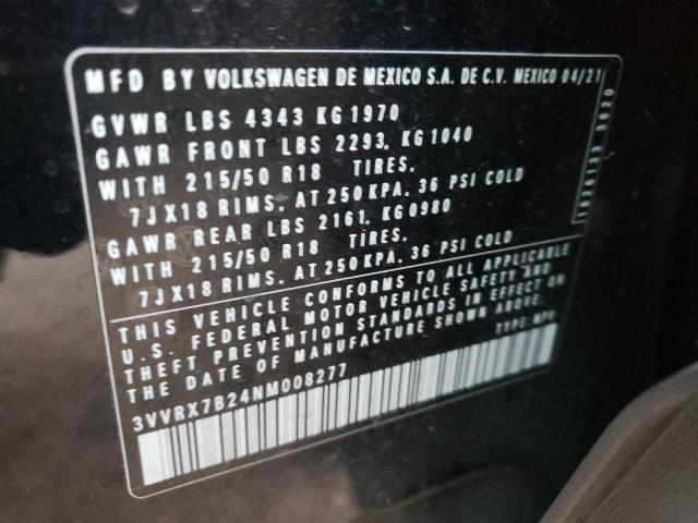 2022 VOLKSWAGEN TAOS SE 3VVRX7B24NM008277