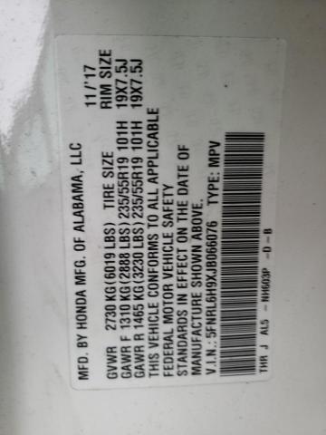 2018 HONDA ODYSSEY EL 5FNRL6H9XJB066076