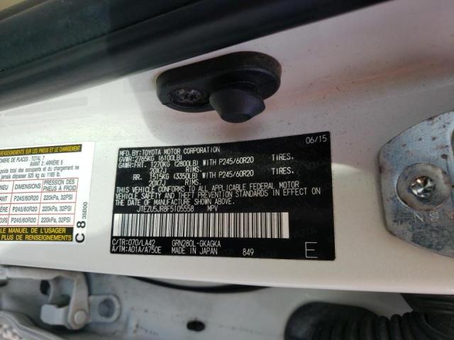 2015 TOYOTA 4RUNNER SR - JTEZU5JR8F5105558