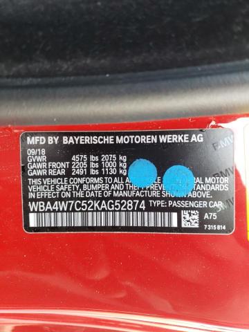 2019 BMW 440I WBA4W7C52KAG52874