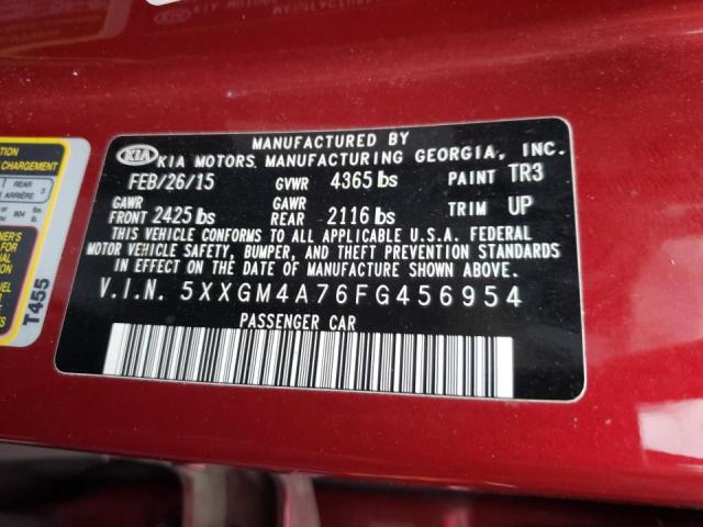 5XXGM4A76FG456954 Kia Optima Lx 2015. Фото: 9