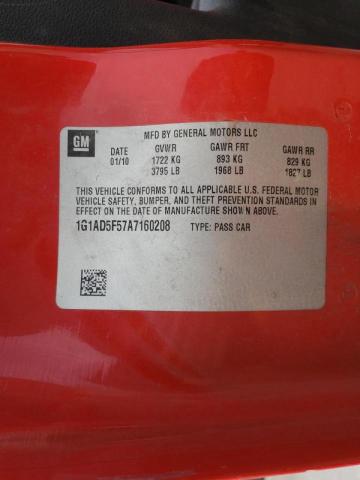 2010 CHEVROLET COBALT 1LT 1G1AD5F57A7160208