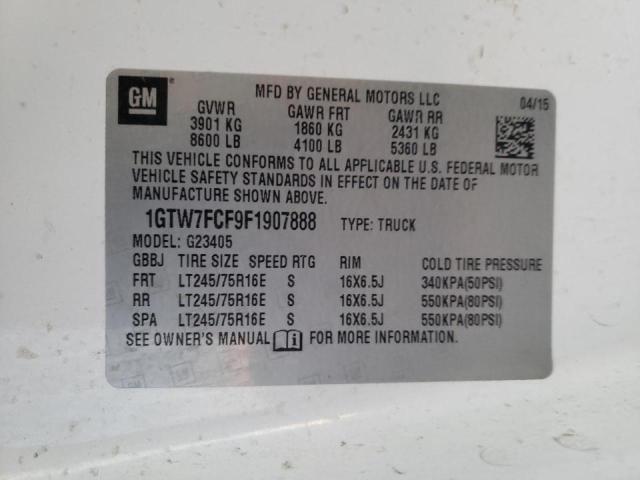 2015 GMC SAVANA G25 1GTW7FCF9F1907888