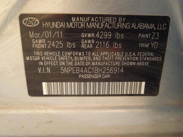 2011 HYUNDAI SONATA GLS 5NPEB4AC1BH256914