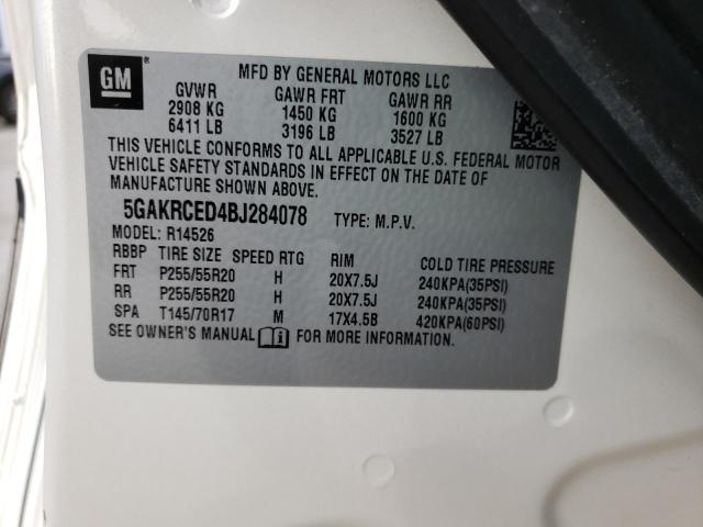 2011 BUICK ENCLAVE CX 5GAKRCED4BJ284078