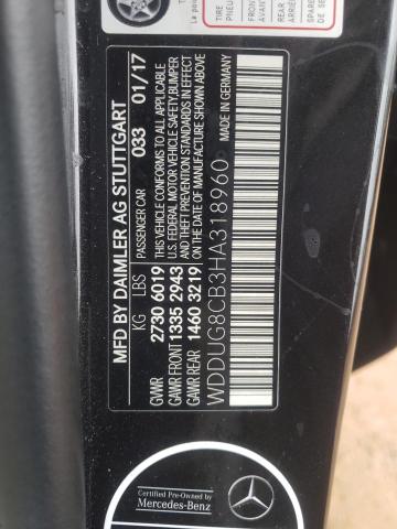 2017 MERCEDES-BENZ S550 WDDUG8CB3HA318960