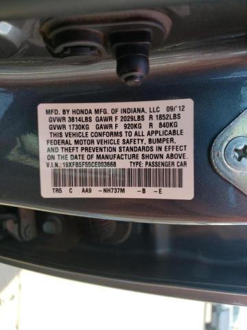 2012 HONDA CIVIC NATU 19XFB5F55CE003668