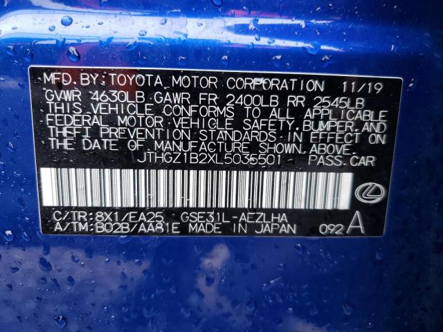 2020 LEXUS IS 350 F-S JTHGZ1B2XL5035501