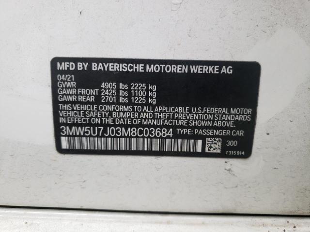 2021 BMW M340I 3MW5U7J03M8C03684