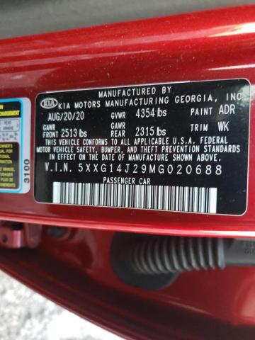 2021 KIA K5 LXS - 5XXG14J29MG020688