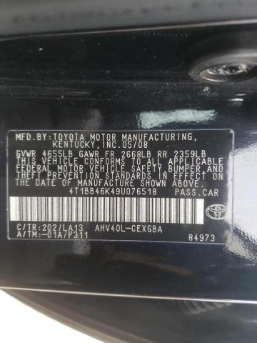 4T1BB46K49U076518 Toyota Camry Hybr 2009. Фото: 9