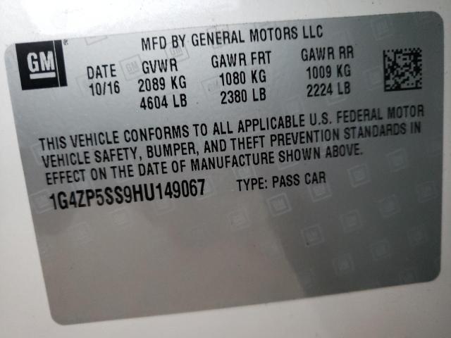 2017 BUICK LACROSSE E 1G4ZP5SS9HU149067