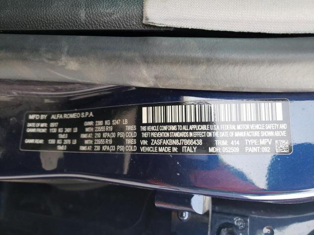 2018 ALFA ROMEO STELVIO TI ZASFAKBN8J7B66438