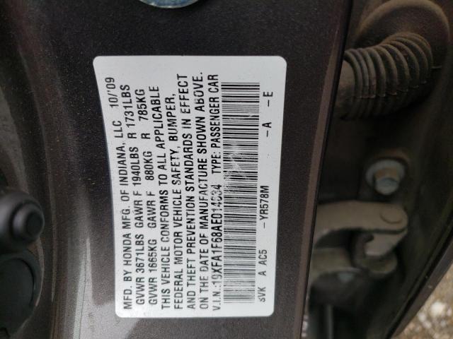 2010 HONDA CIVIC LX-S 19XFA1F68AE014634