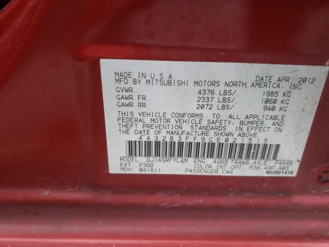 2012 MITSUBISHI GALANT ES 4A32B3FF9CE021515