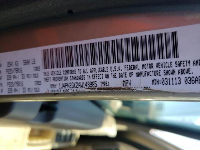2010 JEEP LIBERTY SP 1J4PN2GK2AW148985