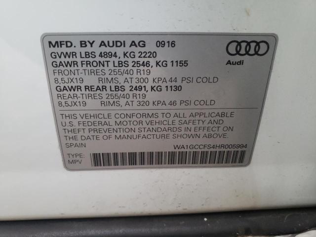 2017 AUDI Q3 PRESTIG WA1GCCFS4HR005994