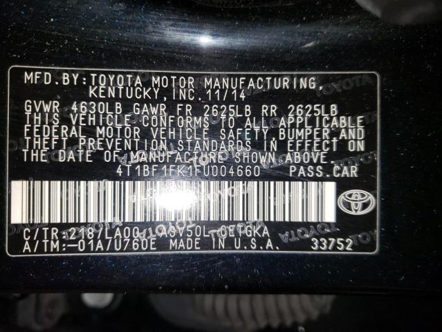 2015 TOYOTA CAMRY LE - 4T1BF1FK1FU004660