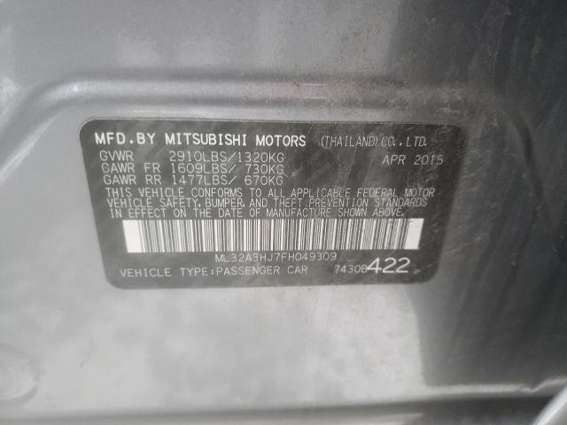 2015 MITSUBISHI MIRAGE DE ML32A3HJ7FH049309