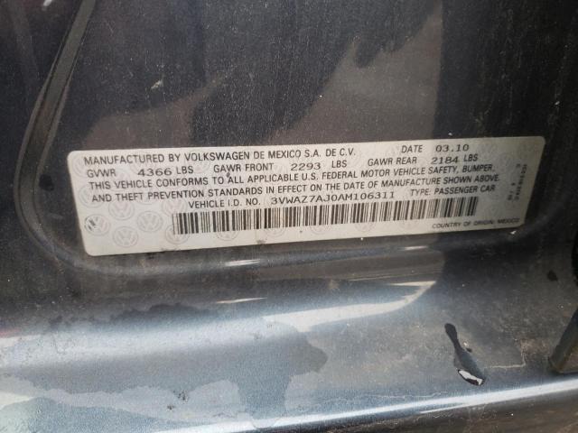 2010 VOLKSWAGEN JETTA LIMI 3VWAZ7AJ0AM106311