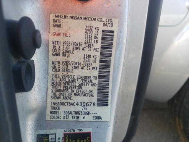 2010 NISSAN FRONTIER K 1N6BD0CT6AC430678