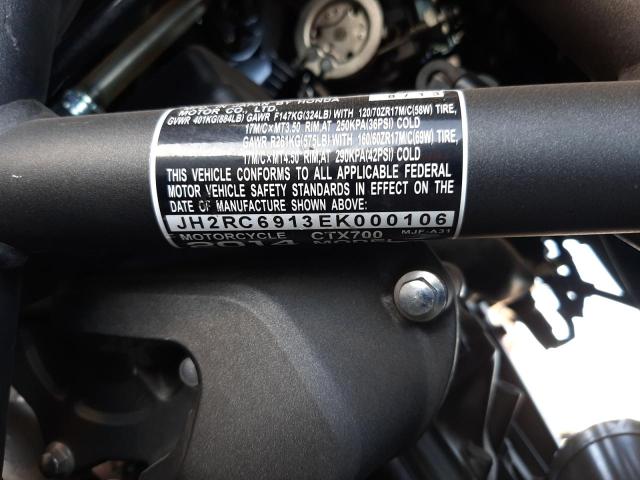 2014 HONDA CTX700 JH2RC6913EK000106