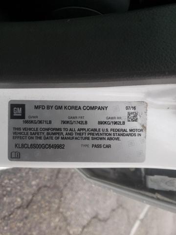 2016 CHEVROLET SPARK EV 2 KL8CL6S00GC649982