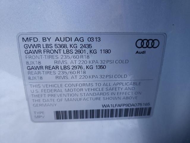 VIN WA1LFAFP9DA075165 2013 Audi Q5, Premium Plus no.10