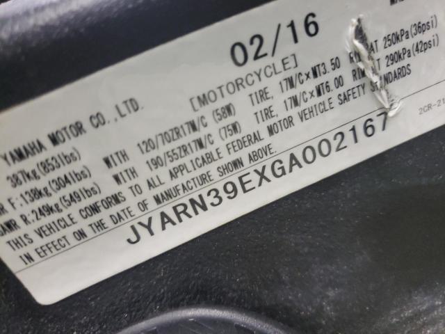 2016 YAMAHA YZFR1 JYARN39EXGA002167