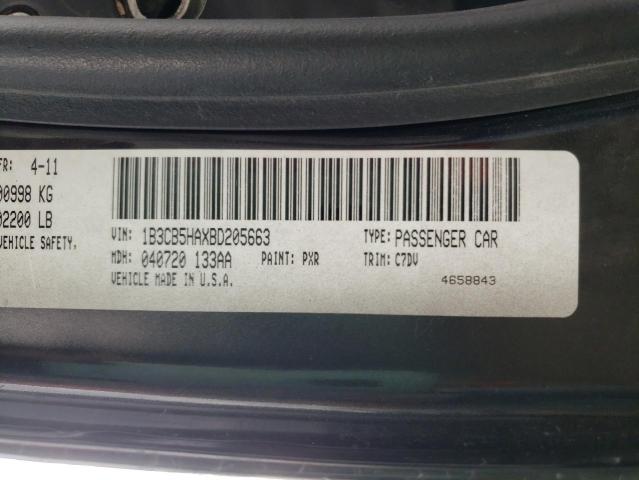 2011 DODGE CALIBER HE 1B3CB5HAXBD205663