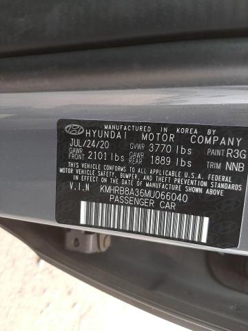 2021 HYUNDAI VENUE SE KMHRB8A36MU066040